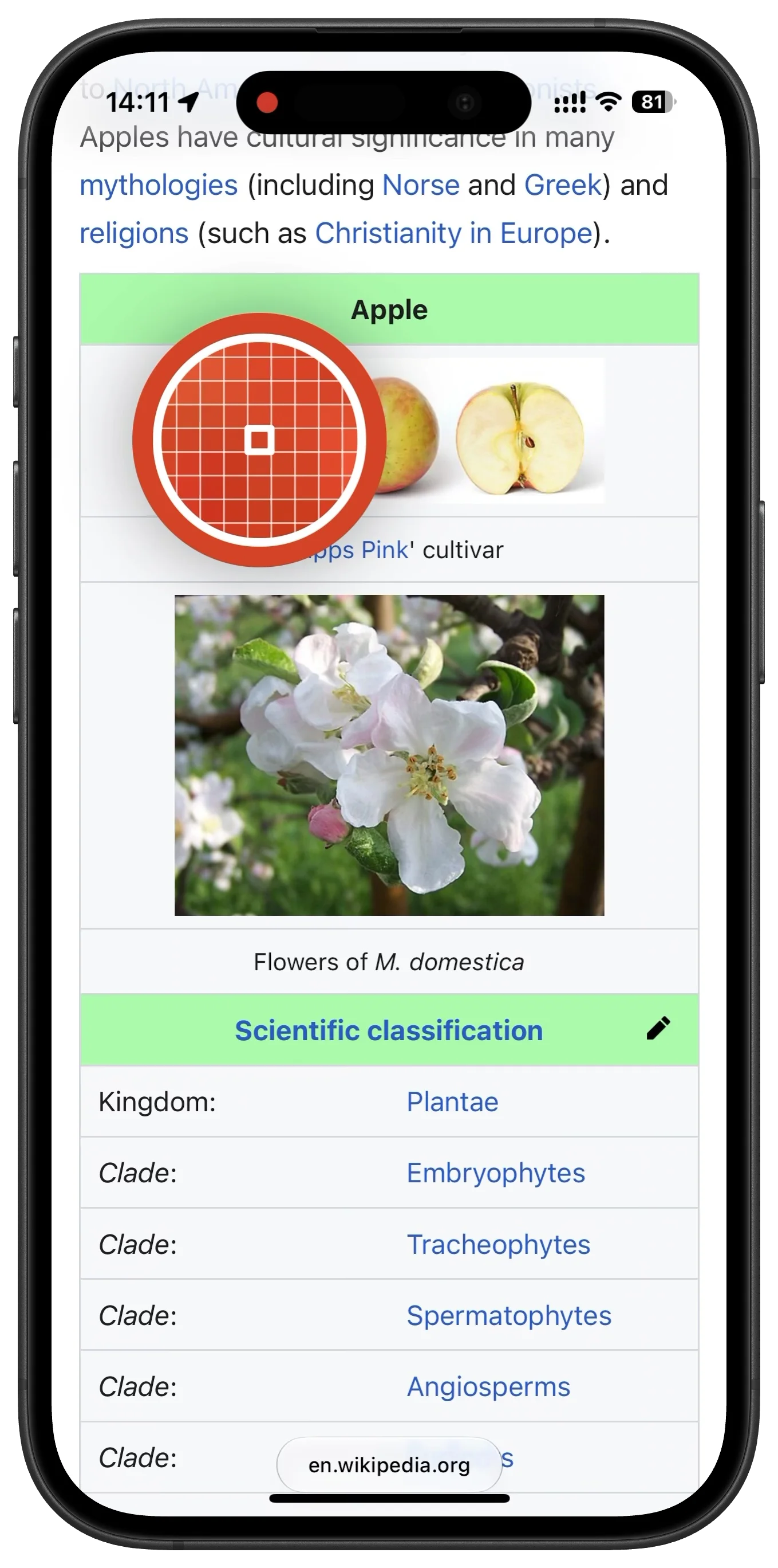 HueHouse color picker magnifier on iPhone